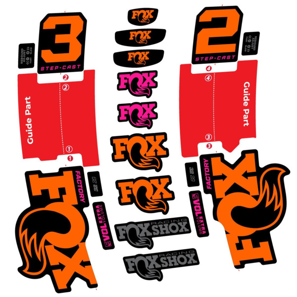 Fox 32 Step-Cast Factory 2 2025 Pegatinas en vinilo adhesivo Horquilla (11)
