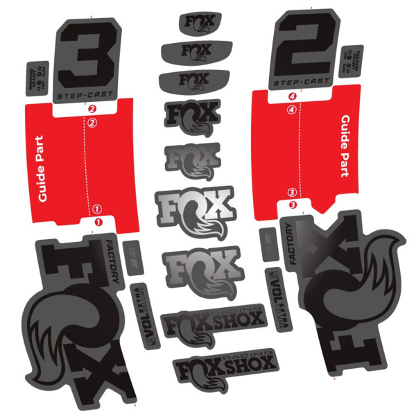 Fox 32 Step-Cast Factory 2 2025 Pegatinas en vinilo adhesivo Horquilla (12)