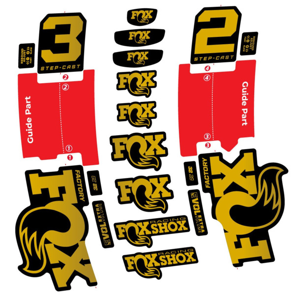 Fox 32 Step-Cast Factory 2 2025 Pegatinas en vinilo adhesivo Horquilla (13)