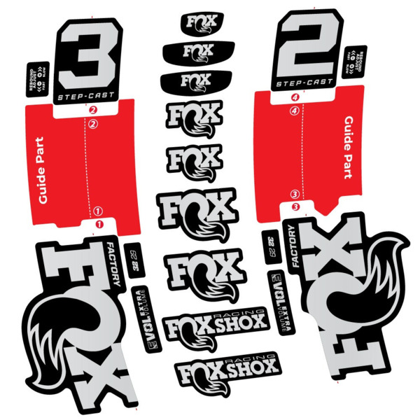 Fox 32 Step-Cast Factory 2 2025 Pegatinas en vinilo adhesivo Horquilla (15)