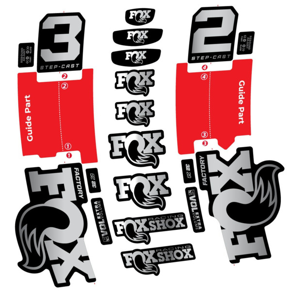 Fox 32 Step-Cast Factory 2 2025 Pegatinas en vinilo adhesivo Horquilla (16)