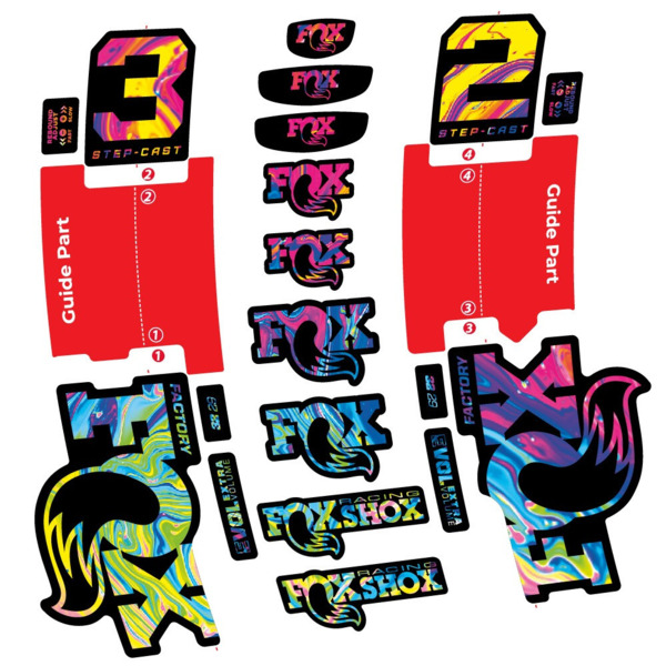 Fox 32 Step-Cast Factory 2 2025 Pegatinas en vinilo adhesivo Horquilla (17)