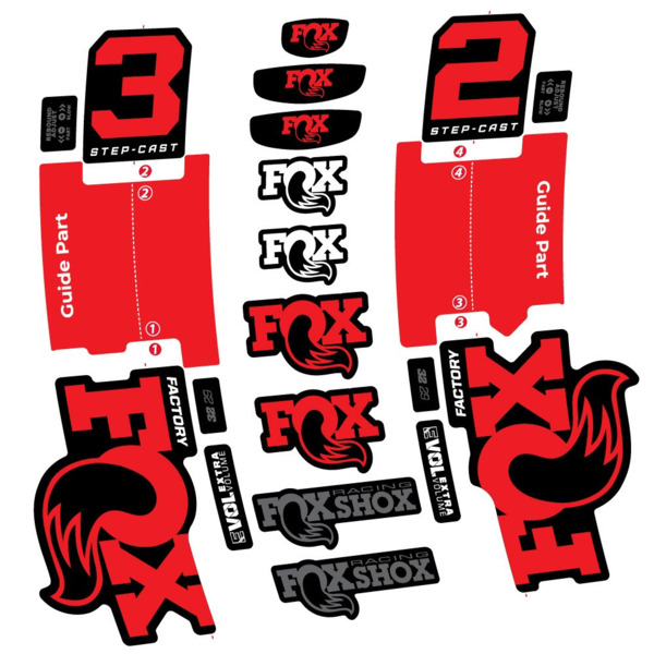 Fox 32 Step-Cast Factory 2 2025 Pegatinas en vinilo adhesivo Horquilla (19)