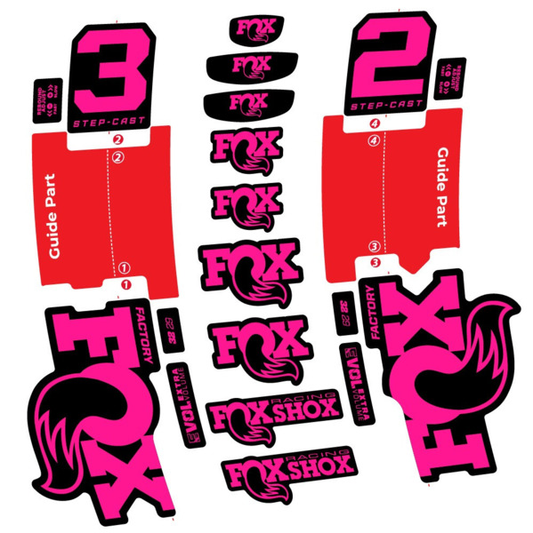 Fox 32 Step-Cast Factory 2 2025 Pegatinas en vinilo adhesivo Horquilla (20)