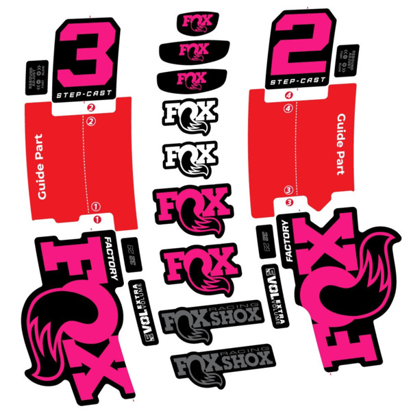 Fox 32 Step-Cast Factory 2 2025 Pegatinas en vinilo adhesivo Horquilla (21)