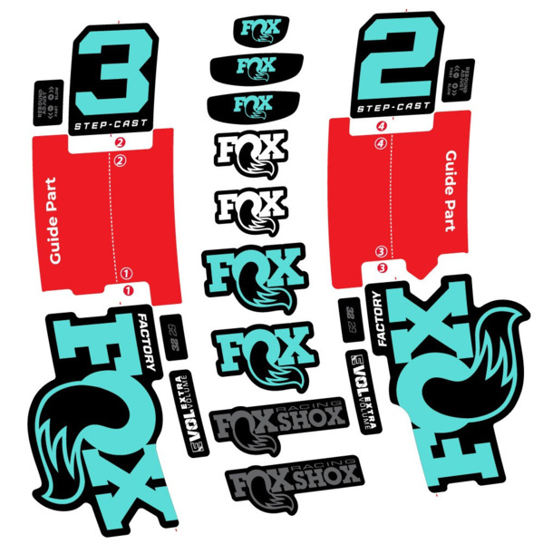 Fox 32 Step-Cast Factory 2 2025 Pegatinas en vinilo adhesivo Horquilla (22)