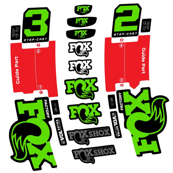 Fox 32 Step-Cast Factory 2 2025 Pegatinas en vinilo adhesivo Horquilla (24)