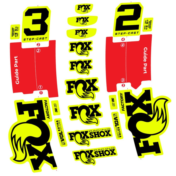 Fox 32 Step-Cast Factory 2025 Pegatinas en vinilo adhesivo Horquilla (2)