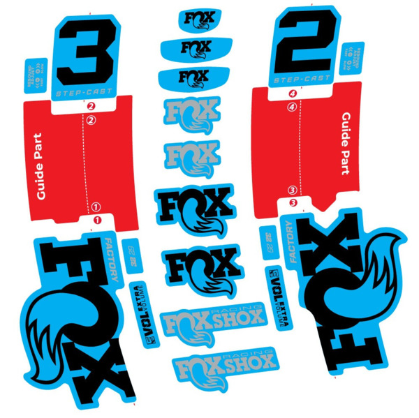 Fox 32 Step-Cast Factory 2025 Pegatinas en vinilo adhesivo Horquilla (4)