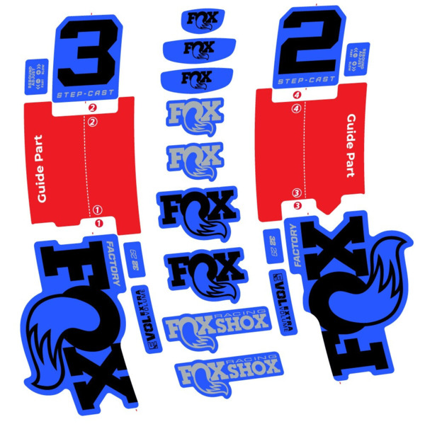 Fox 32 Step-Cast Factory 2025 Pegatinas en vinilo adhesivo Horquilla (5)