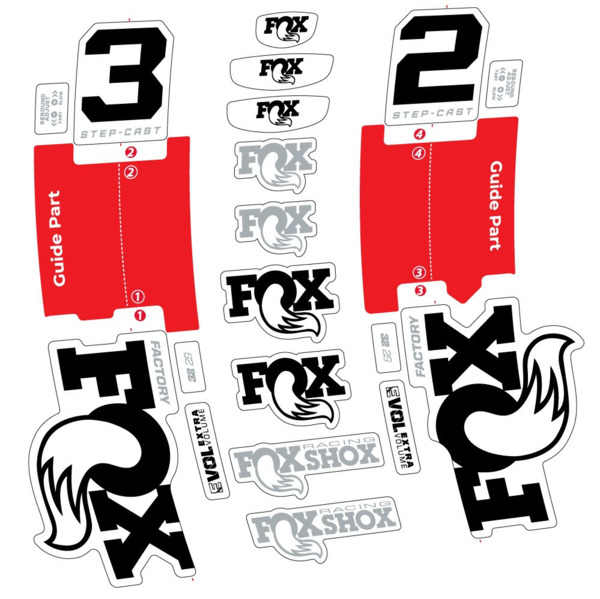Fox 32 Step-Cast Factory 2025 Pegatinas en vinilo adhesivo Horquilla (6)