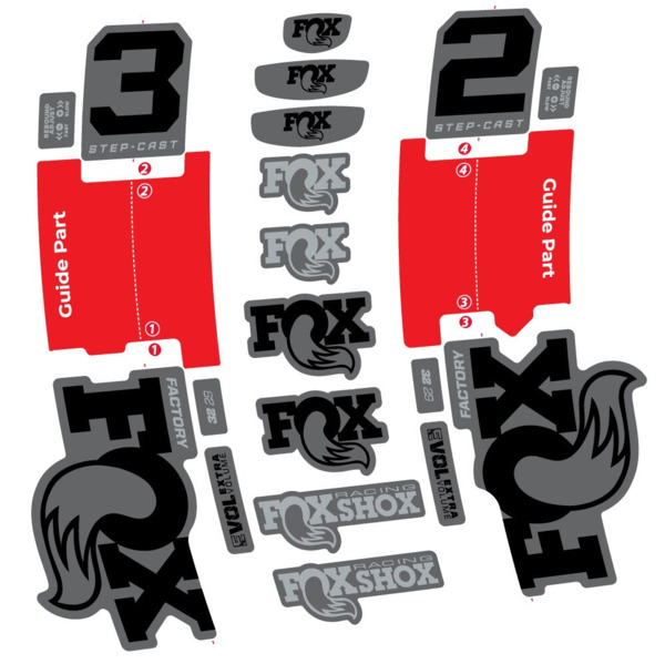 Fox 32 Step-Cast Factory 2025 Pegatinas en vinilo adhesivo Horquilla (7)