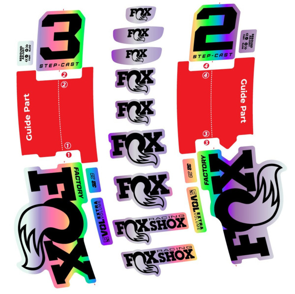 Fox 32 Step-Cast Factory 2025 Pegatinas en vinilo adhesivo Horquilla (8)