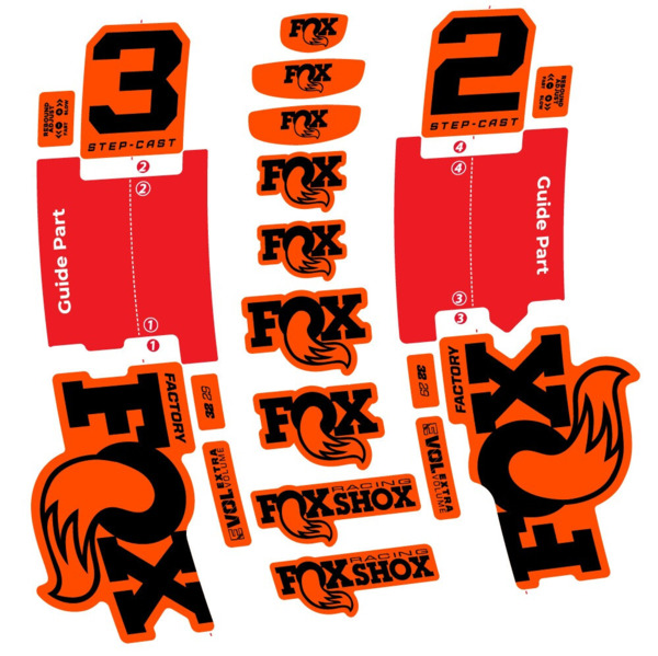 Fox 32 Step-Cast Factory 2025 Pegatinas en vinilo adhesivo Horquilla (10)