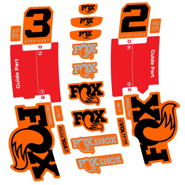Fox 32 Step-Cast Factory 2025 Pegatinas en vinilo adhesivo Horquilla (11)
