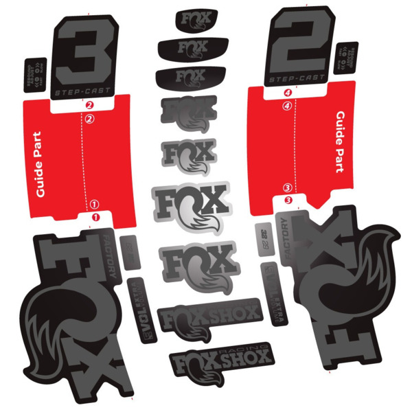 Fox 32 Step-Cast Factory 2025 Pegatinas en vinilo adhesivo Horquilla (12)