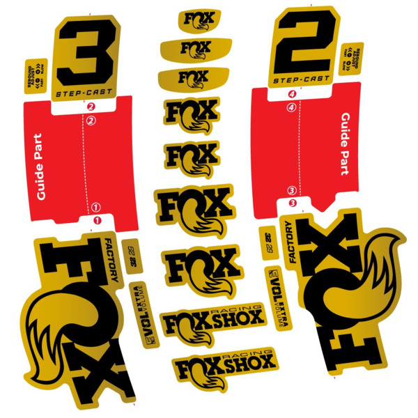 Fox 32 Step-Cast Factory 2025 Pegatinas en vinilo adhesivo Horquilla (13)
