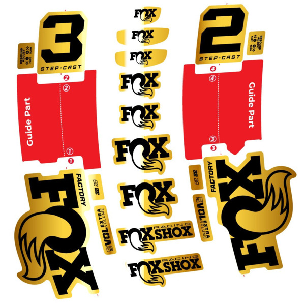 Fox 32 Step-Cast Factory 2025 Pegatinas en vinilo adhesivo Horquilla (14)
