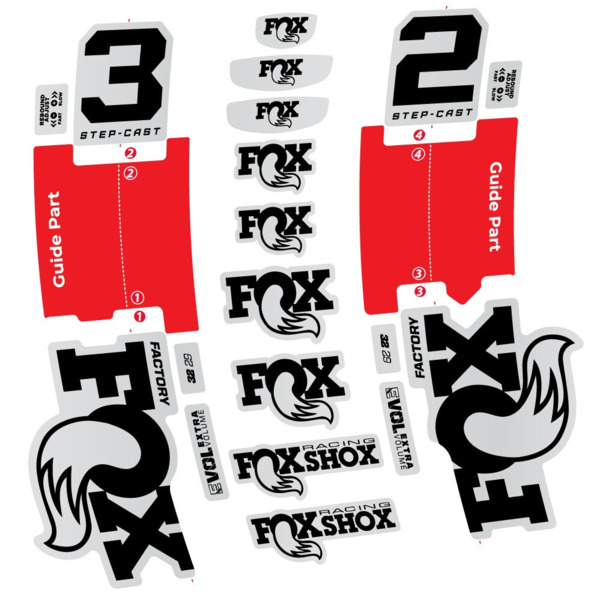 Fox 32 Step-Cast Factory 2025 Pegatinas en vinilo adhesivo Horquilla (15)