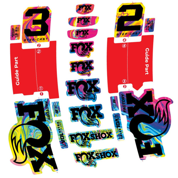 Fox 32 Step-Cast Factory 2025 Pegatinas en vinilo adhesivo Horquilla (17)