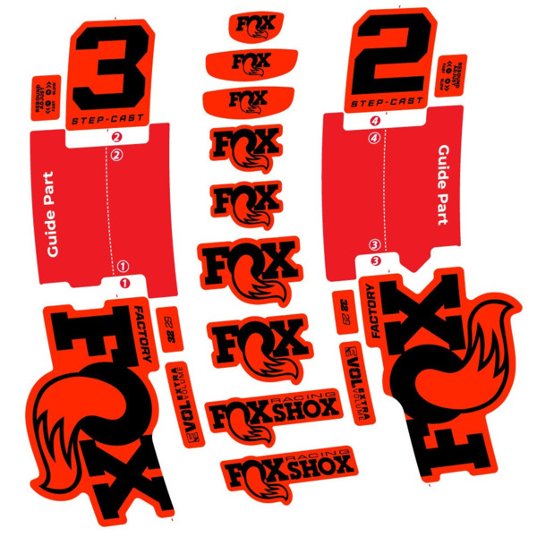 Fox 32 Step-Cast Factory 2025 Pegatinas en vinilo adhesivo Horquilla (18)