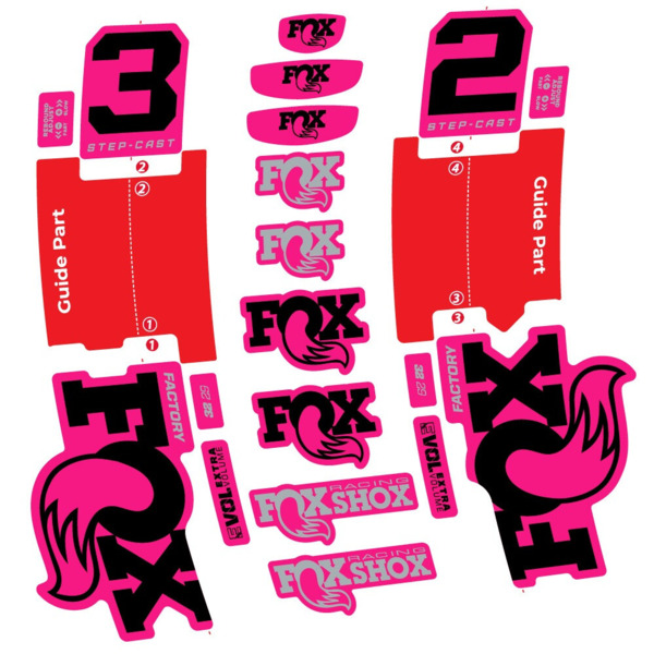 Fox 32 Step-Cast Factory 2025 Pegatinas en vinilo adhesivo Horquilla (21)