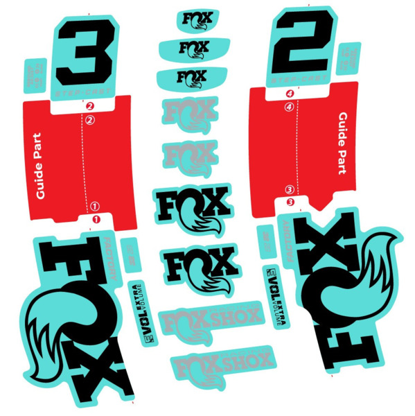 Fox 32 Step-Cast Factory 2025 Pegatinas en vinilo adhesivo Horquilla (22)