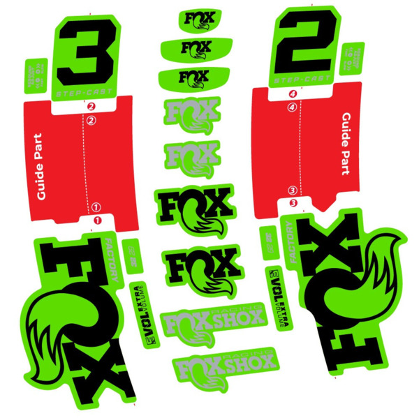 Fox 32 Step-Cast Factory 2025 Pegatinas en vinilo adhesivo Horquilla (24)