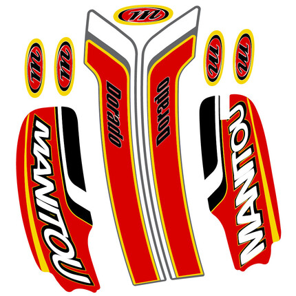 Pegatinas para Horquilla Manitou Dorado Pro Expert Comp 2022 en vinilo adhesivo stickers graphics calcas adesivi autocollants