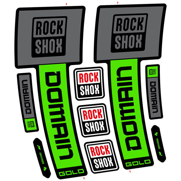 RockShox Domain Gold 2025 ver. 1 Pegatinas en vinilo adhesivo Horquilla