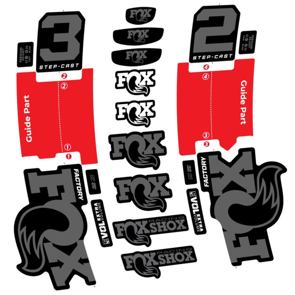 Fox 32 Step-Cast Factory 3 2025 Pegatinas en vinilo adhesivo Horquilla (3)