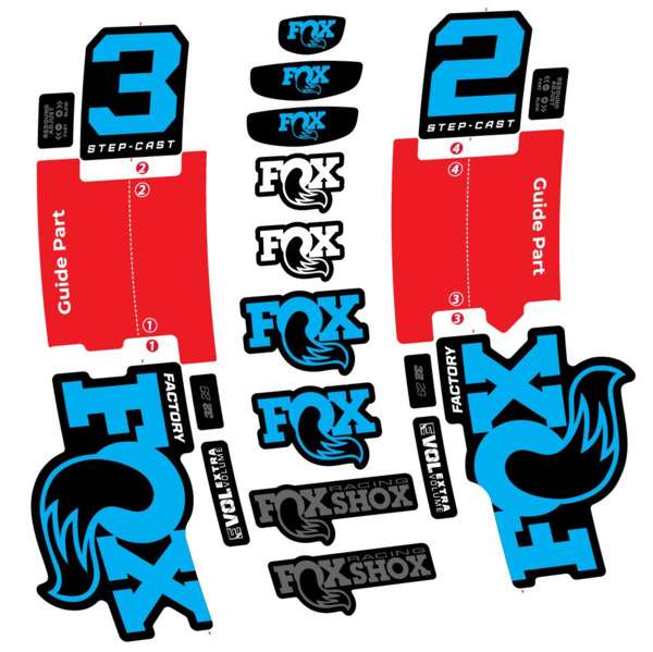 Fox 32 Step-Cast Factory 3 2025 Pegatinas en vinilo adhesivo Horquilla (4)