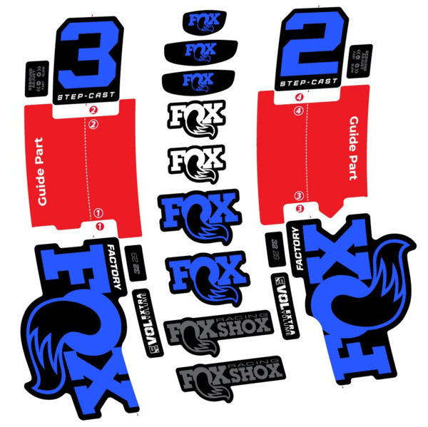 Fox 32 Step-Cast Factory 3 2025 Pegatinas en vinilo adhesivo Horquilla (5)