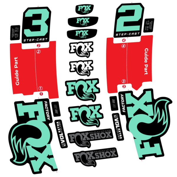 Fox 32 Step-Cast Factory 3 2025 Pegatinas en vinilo adhesivo Horquilla (9)