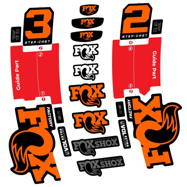 Fox 32 Step-Cast Factory 3 2025 Pegatinas en vinilo adhesivo Horquilla (11)