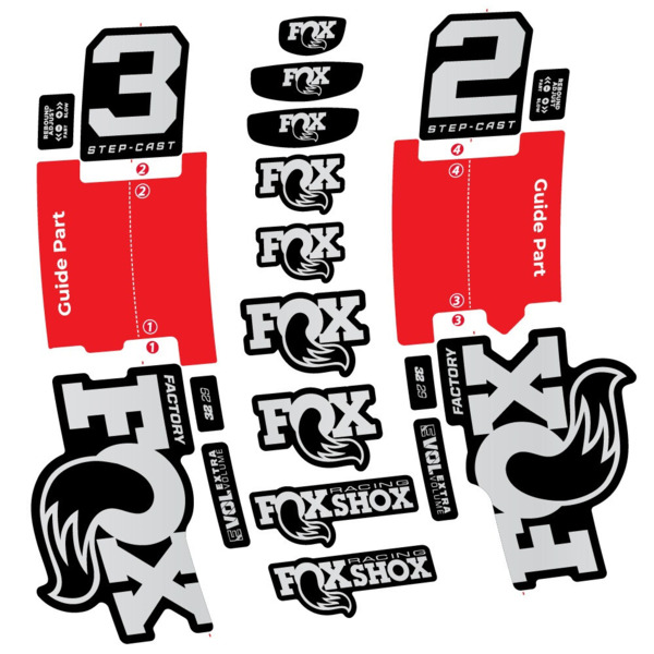 Fox 32 Step-Cast Factory 3 2025 Pegatinas en vinilo adhesivo Horquilla (15)
