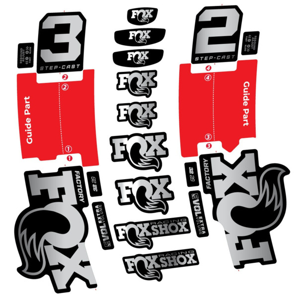 Fox 32 Step-Cast Factory 3 2025 Pegatinas en vinilo adhesivo Horquilla (16)