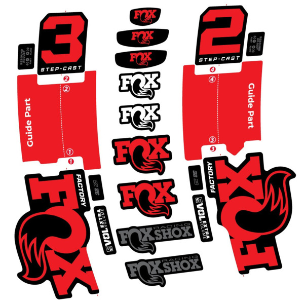 Fox 32 Step-Cast Factory 3 2025 Pegatinas en vinilo adhesivo Horquilla (19)
