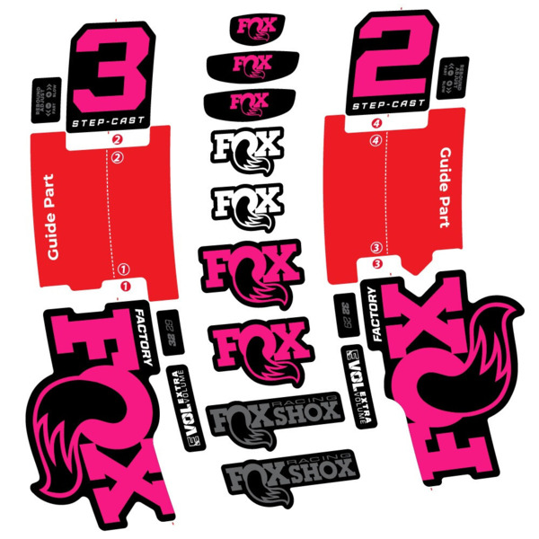 Fox 32 Step-Cast Factory 3 2025 Pegatinas en vinilo adhesivo Horquilla (21)