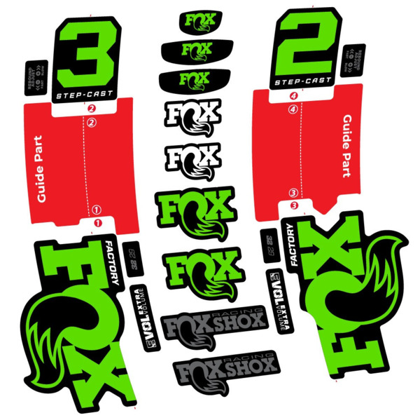 Fox 32 Step-Cast Factory 3 2025 Pegatinas en vinilo adhesivo Horquilla (24)