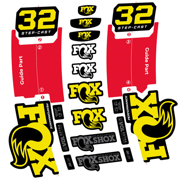 Fox 32 Step-Cast Performance 2025 Pegatinas en vinilo adhesivo Horquilla