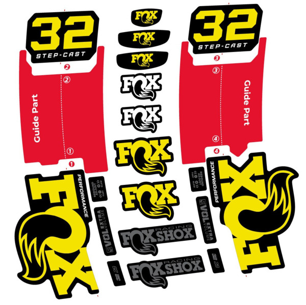 Fox 32 Step-Cast Performance 2025 Pegatinas en vinilo adhesivo Horquilla (1)
