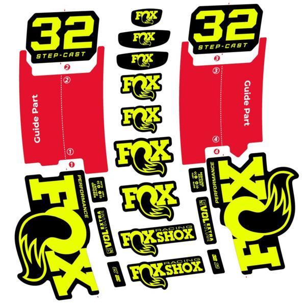 Fox 32 Step-Cast Performance 2025 Pegatinas en vinilo adhesivo Horquilla (2)