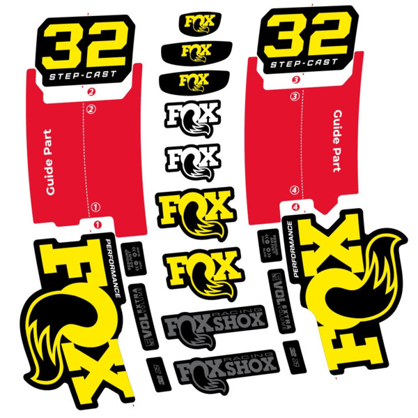 Fox 32 Step-Cast Performance 2025 Pegatinas en vinilo adhesivo Horquilla (3)