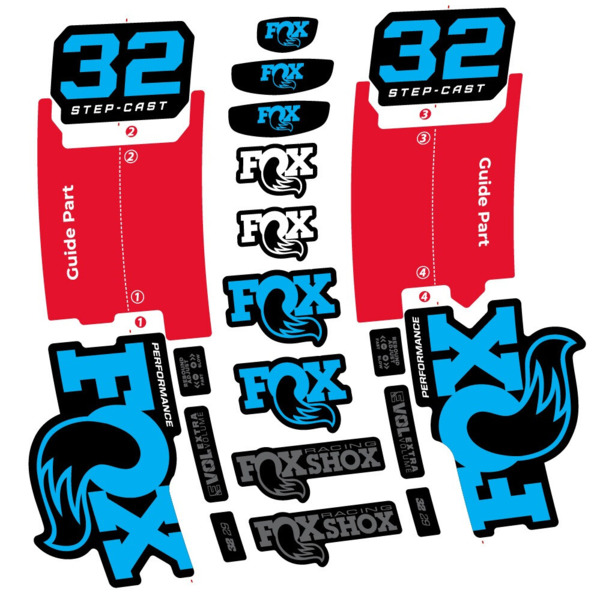 Fox 32 Step-Cast Performance 2025 Pegatinas en vinilo adhesivo Horquilla (4)