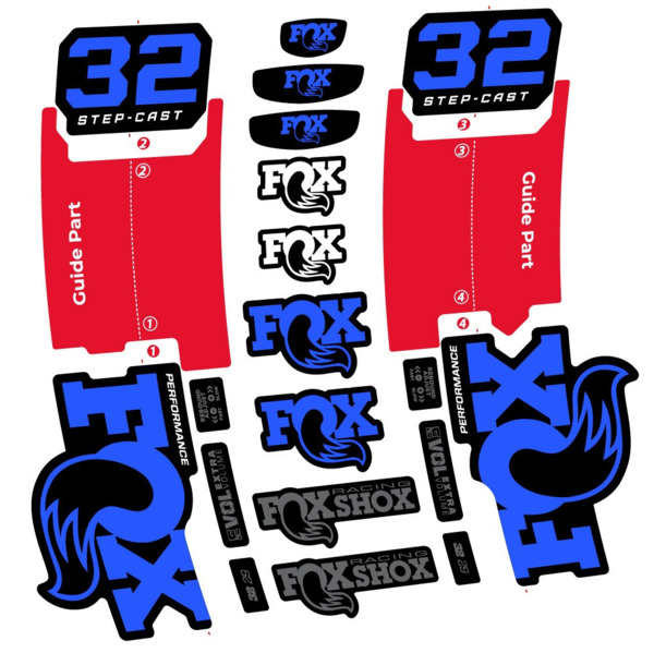 Fox 32 Step-Cast Performance 2025 Pegatinas en vinilo adhesivo Horquilla (5)