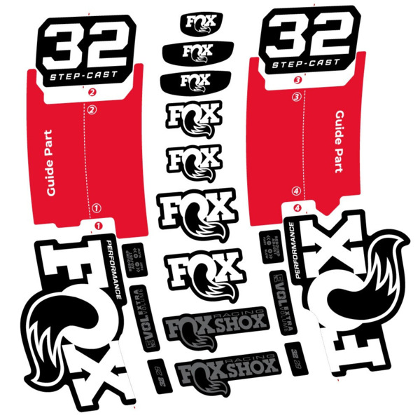 Fox 32 Step-Cast Performance 2025 Pegatinas en vinilo adhesivo Horquilla (6)
