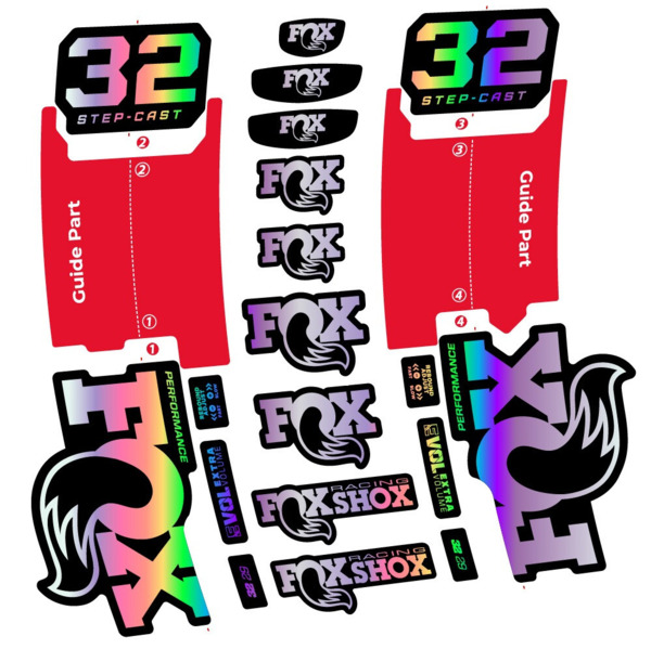 Fox 32 Step-Cast Performance 2025 Pegatinas en vinilo adhesivo Horquilla (8)