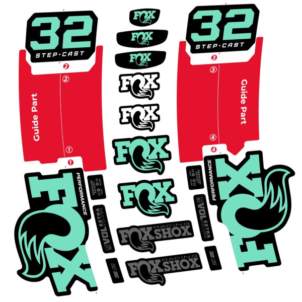 Fox 32 Step-Cast Performance 2025 Pegatinas en vinilo adhesivo Horquilla (9)
