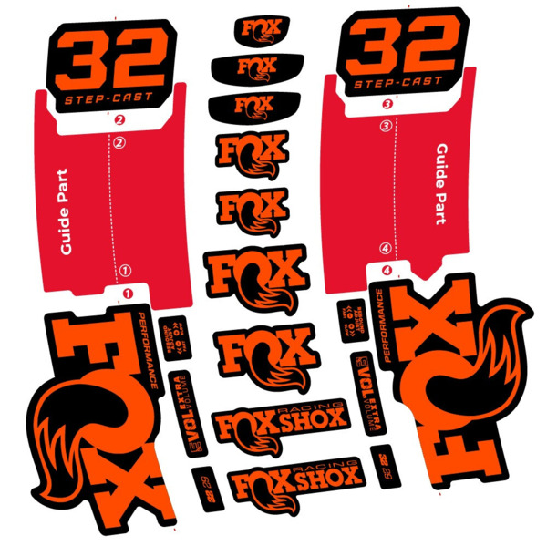 Fox 32 Step-Cast Performance 2025 Pegatinas en vinilo adhesivo Horquilla (10)